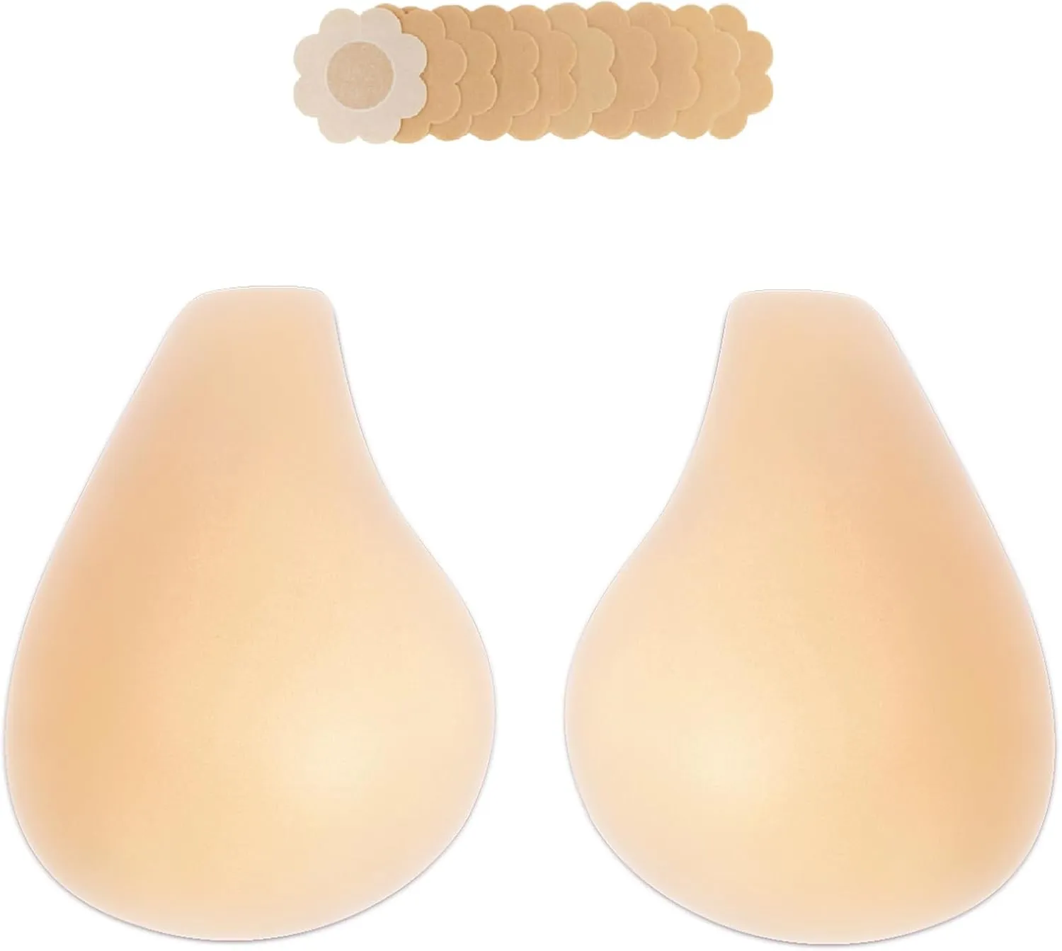 2025 Added Lift Ultra-Thin Seamless Nipple Covers Push up Sticky Adhesive Bras Solid Silicone Pasties for Women
