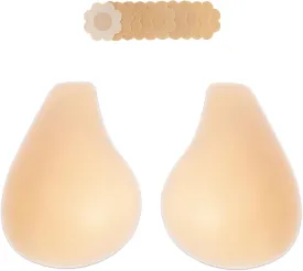 2025 Added Lift Ultra-Thin Seamless Nipple Covers Push up Sticky Adhesive Bras Solid Silicone Pasties for Women