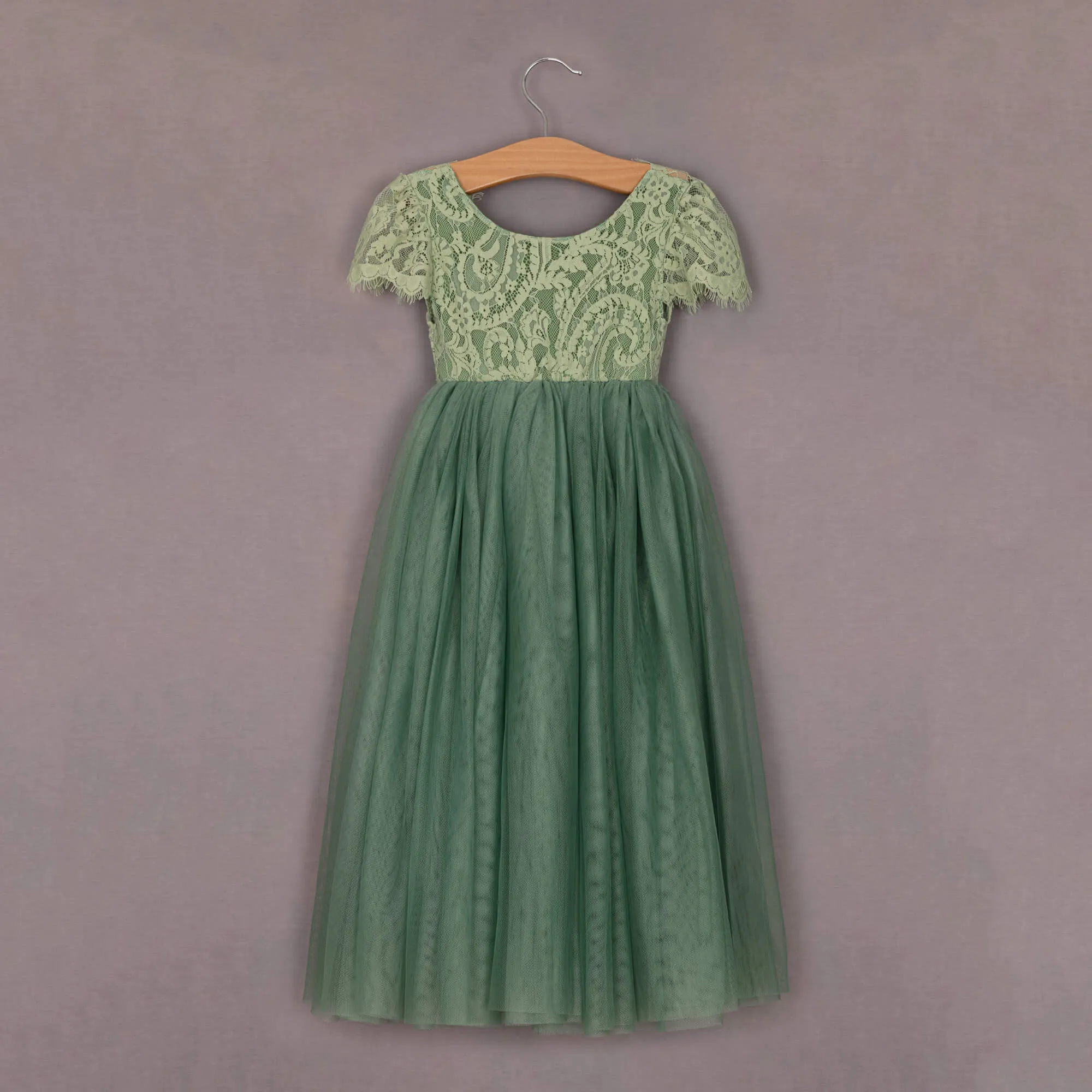 Baby Bohemian Flutter Dress - Fern Lace