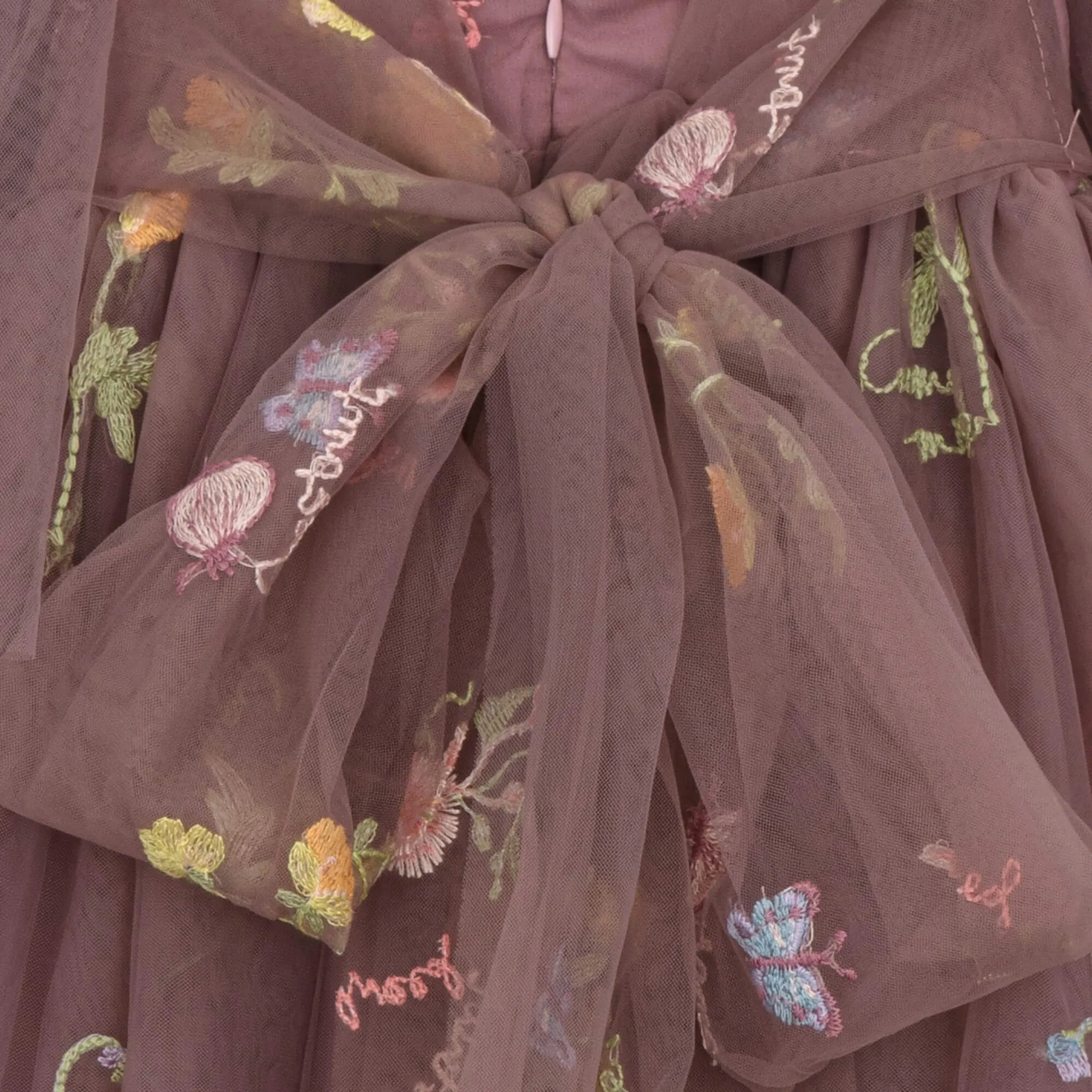 Baby Enchanted Angel Dress - Embroidered Heather