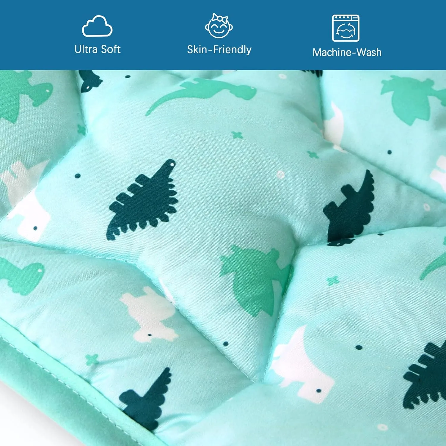 Baby Play Mat for Boys Girls, 50'' x 50'' Baby Play Mat for Playpen, One-Piece Crawling Play Mat for Baby, Non Slip Kids Play Mat, Toddlers, Dinosaur