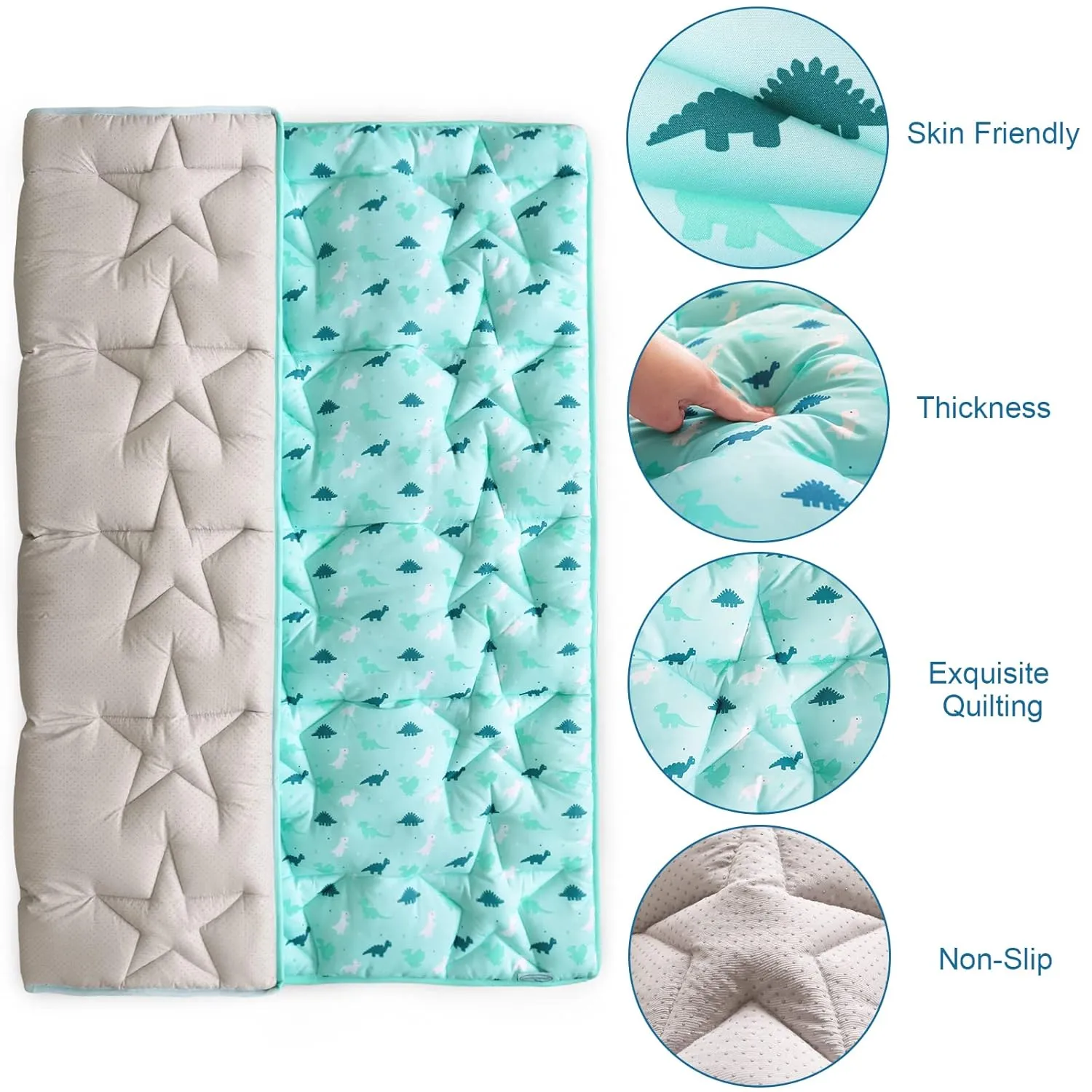 Baby Play Mat for Boys Girls, 50'' x 50'' Baby Play Mat for Playpen, One-Piece Crawling Play Mat for Baby, Non Slip Kids Play Mat, Toddlers, Dinosaur