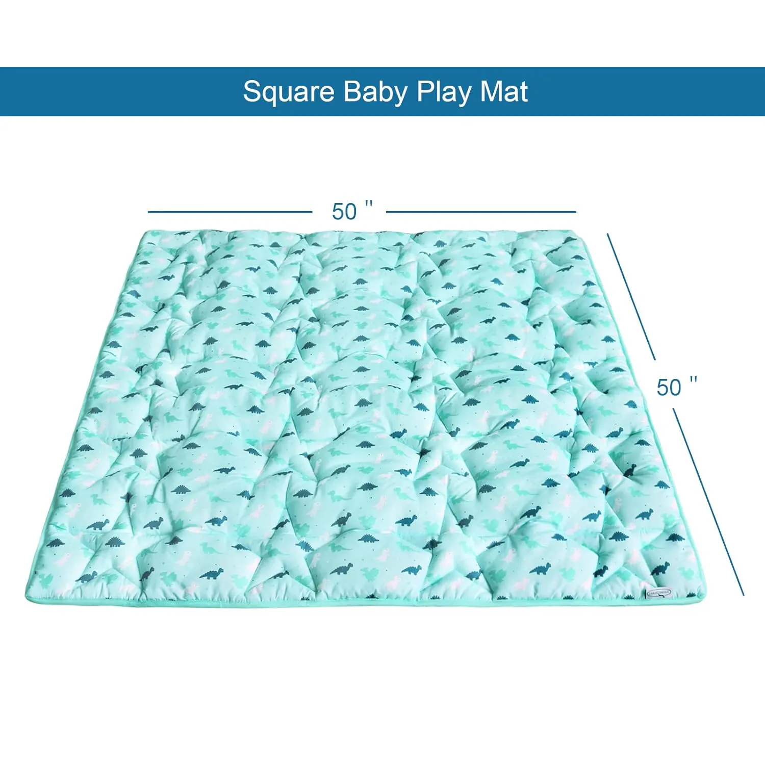 Baby Play Mat for Boys Girls, 50'' x 50'' Baby Play Mat for Playpen, One-Piece Crawling Play Mat for Baby, Non Slip Kids Play Mat, Toddlers, Dinosaur