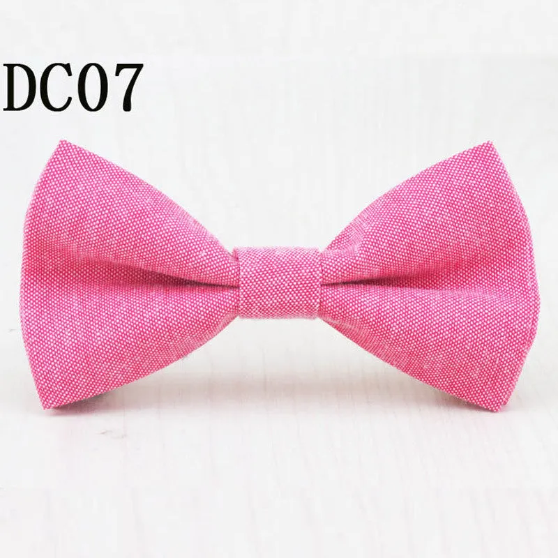 Brand New Children Bow Tie Cute Baby Bowtie Candy Colors Tuxedo Neck tie bow flower Girl Accessory Cotton Kids Bow Ties
