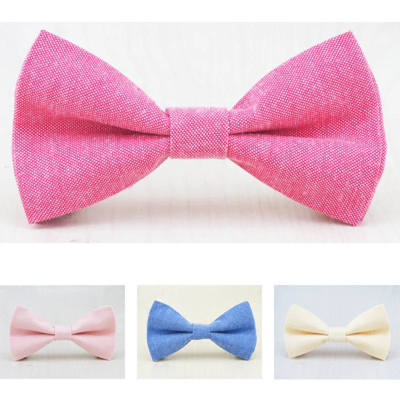Brand New Children Bow Tie Cute Baby Bowtie Candy Colors Tuxedo Neck tie bow flower Girl Accessory Cotton Kids Bow Ties