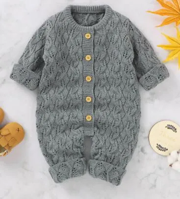 Cozy Sweater Knit Baby's Romper