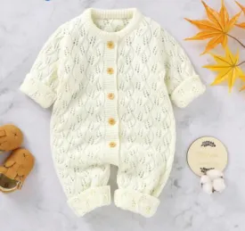 Cozy Sweater Knit Baby's Romper