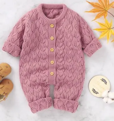 Cozy Sweater Knit Baby's Romper