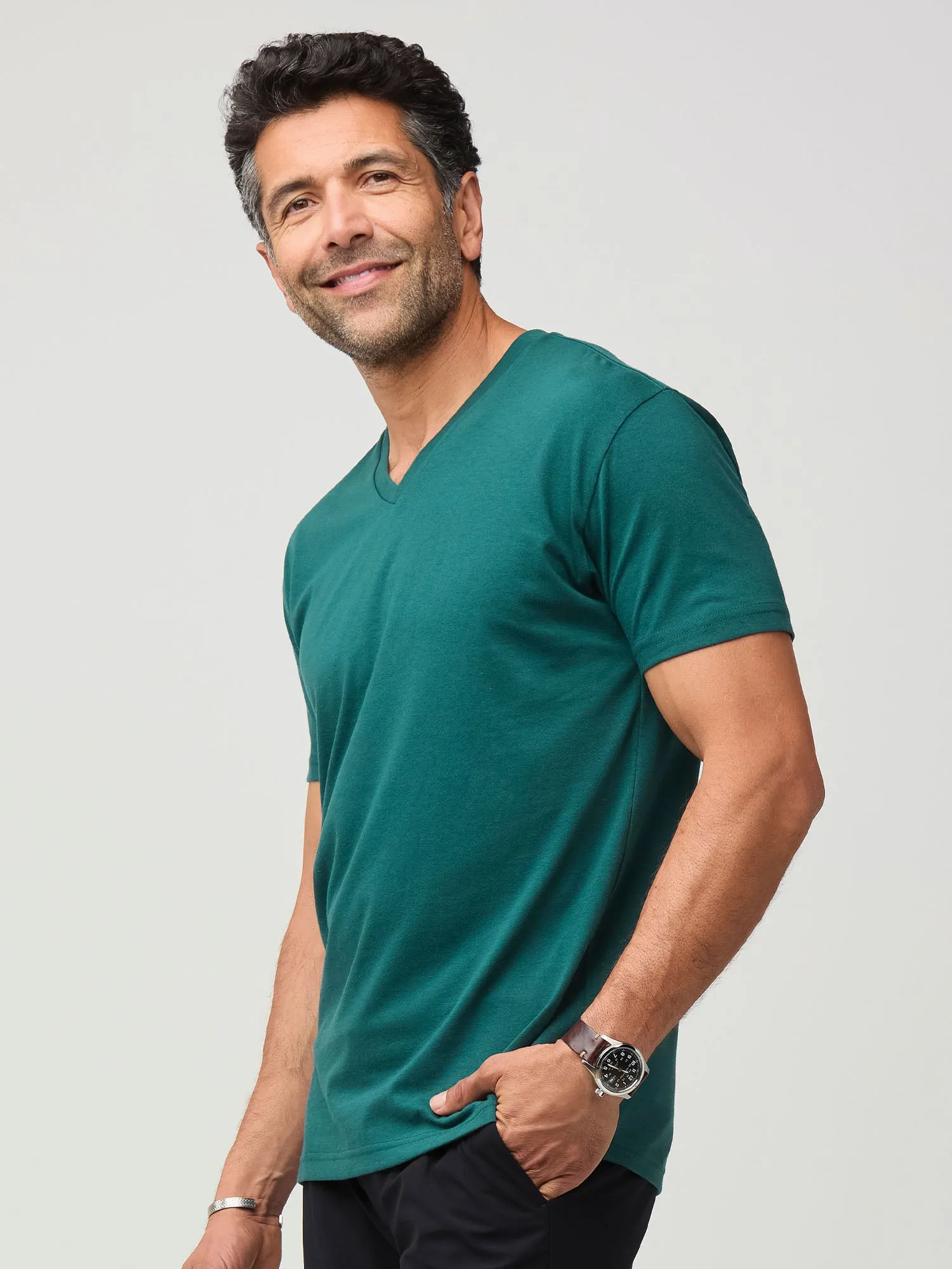 Dark Emerald V-Neck