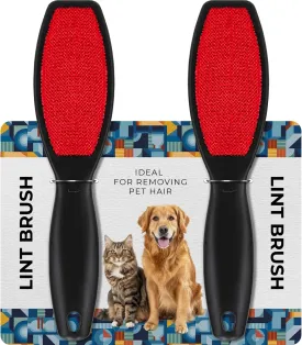 DecorRack (2 Pack) Double-Sided Lint Brushes, Pet Hair Remover Brush for Clothes and Furniture, Remove Cat and Dog Fur from Fabric Carpet and Clothing, Lint Removal Brush, Portable, Reusable (2 Pack)