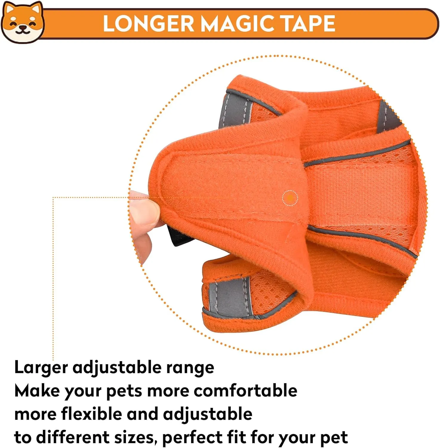 Dog Harness with Leash Set, No-Pull Step-in Reflective Pet Harness with 1 Leash Clips, Adjustable Soft Padded Easy Walk Dog Vest for Small Medium Large Dogs, Cats(Bright Orange, Small)