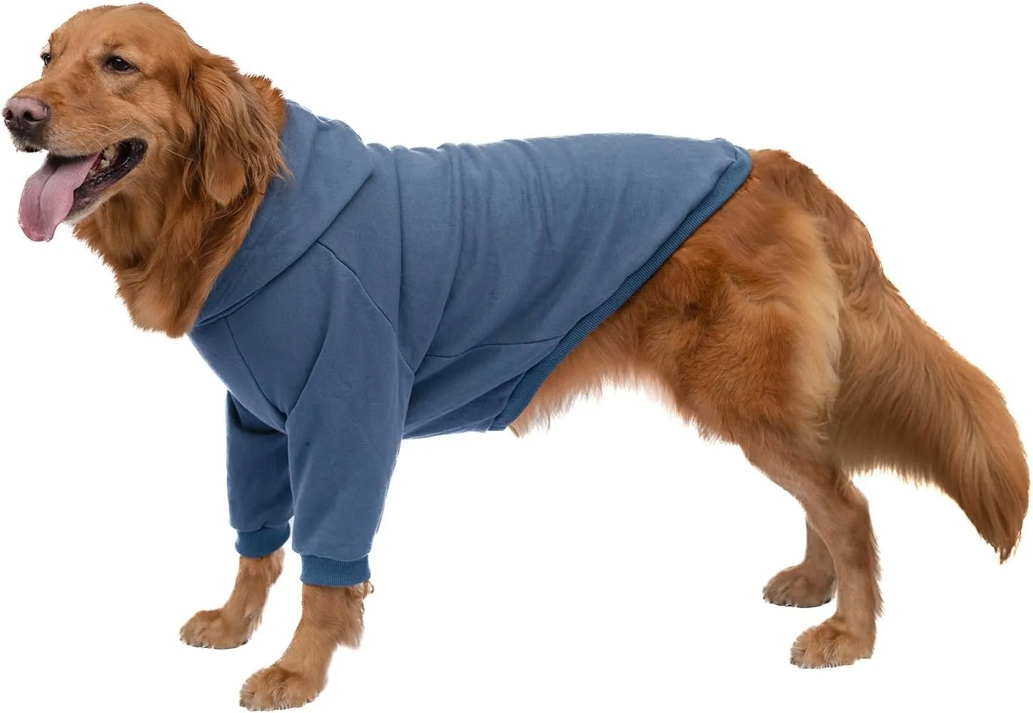 Dog Pet Clothes Hoodies Coat Hooded Sweatershirt for Extra Large Dogs Boy Girl Doggy Sweater Elastic Cotton Pullover Hoodie Sweaters for Shiba Inu Schnauzer Beagle Dachshund Puppy - Blue XL
