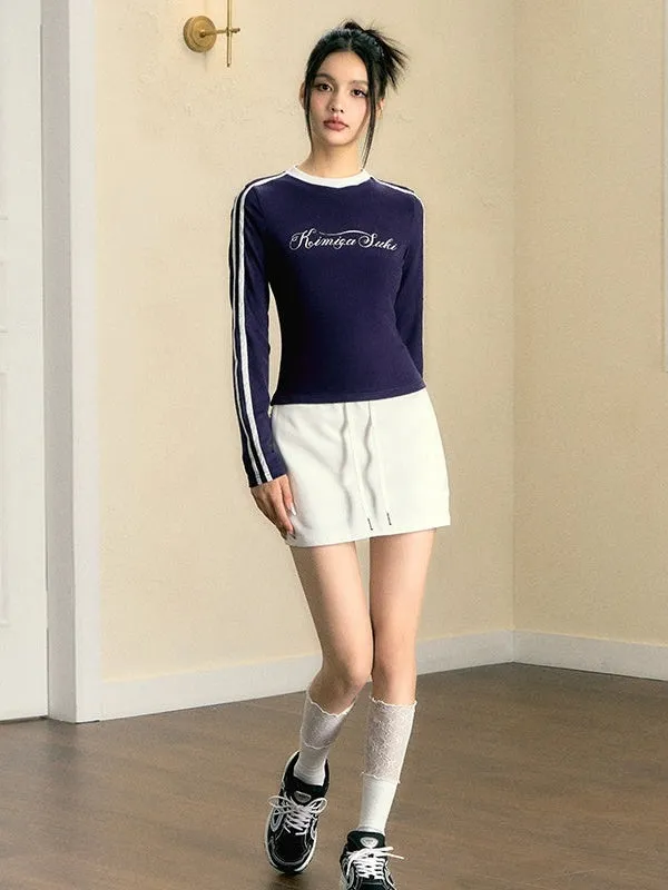 Drawstring Casual Hip Skirt & Long Skirt