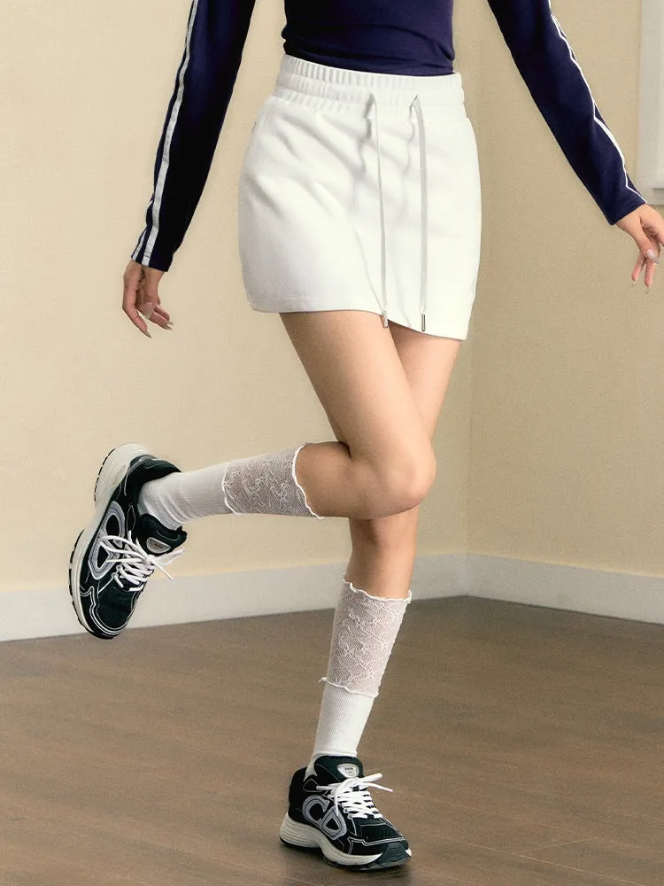 Drawstring Casual Hip Skirt & Long Skirt