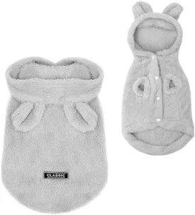 Easter Bunny Ears Cat & Dog Hoodies Fleece Sweatshirt for Small Dogs & Cats (XX-Large, Grey)