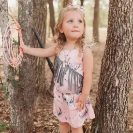 Floral Antler Suede Fringe Dress Baby (0-18M)