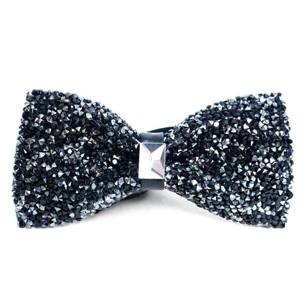 Gold Sparkling Crystal Men's Bow Tie