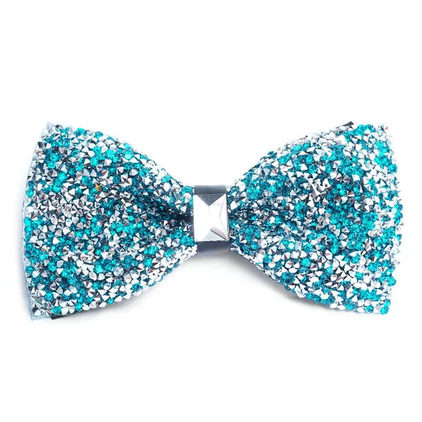 Gold Sparkling Crystal Men's Bow Tie
