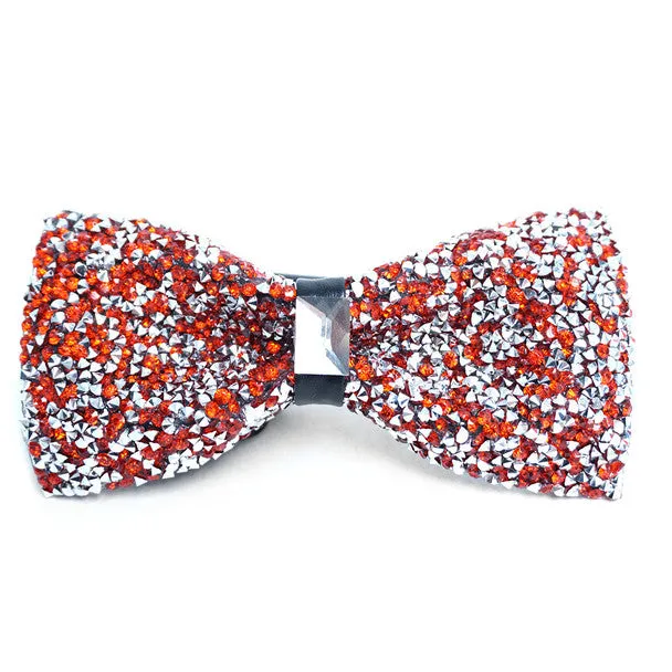 Gold Sparkling Crystal Men's Bow Tie