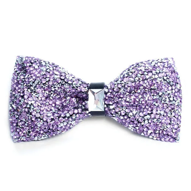 Gold Sparkling Crystal Men's Bow Tie