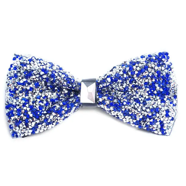Gold Sparkling Crystal Men's Bow Tie