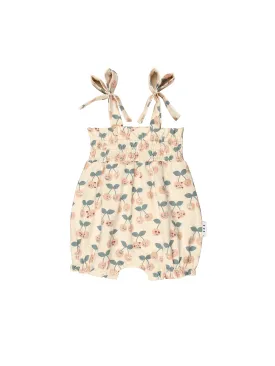 Huxbaby Cherry Shirred Bubble Romper