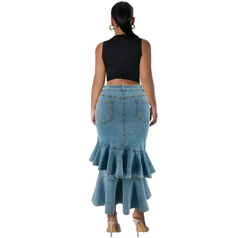 Kara Hip-covering Straight Long Skirt