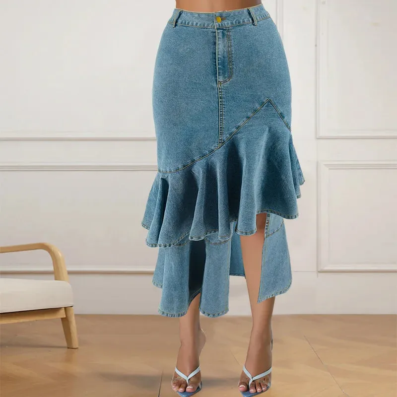 Kara Hip-covering Straight Long Skirt