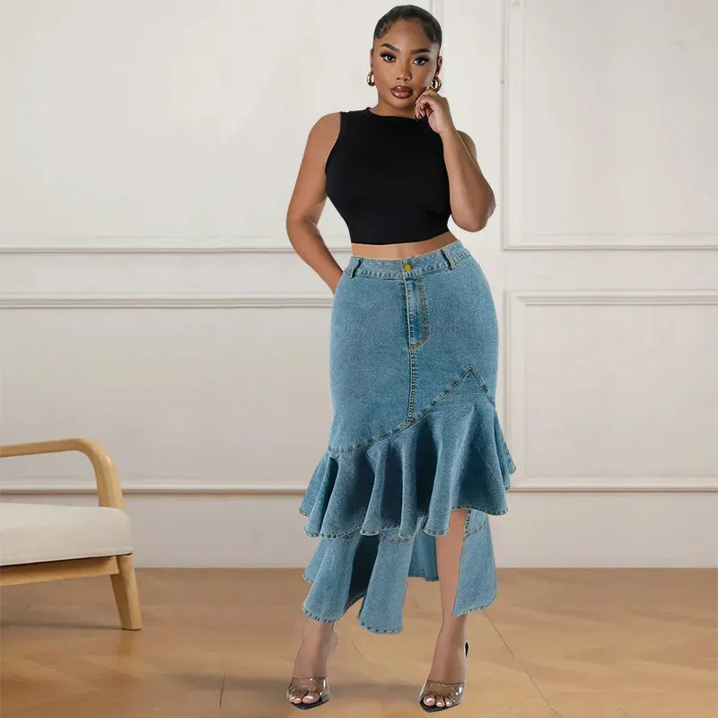 Kara Hip-covering Straight Long Skirt