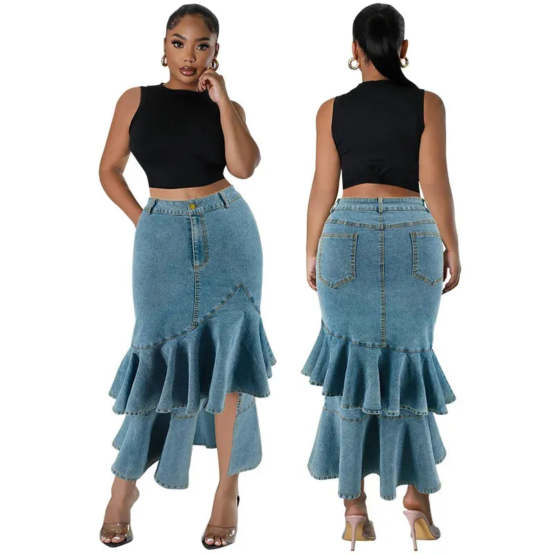 Kara Hip-covering Straight Long Skirt