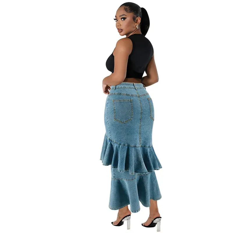 Kara Hip-covering Straight Long Skirt