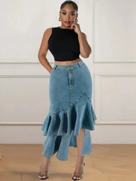 Kara Hip-covering Straight Long Skirt