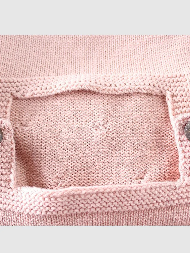 Knitting Wool Dots Suspender Bodysuit Crochet Cotton Romper Spanish Style Baby Clothes