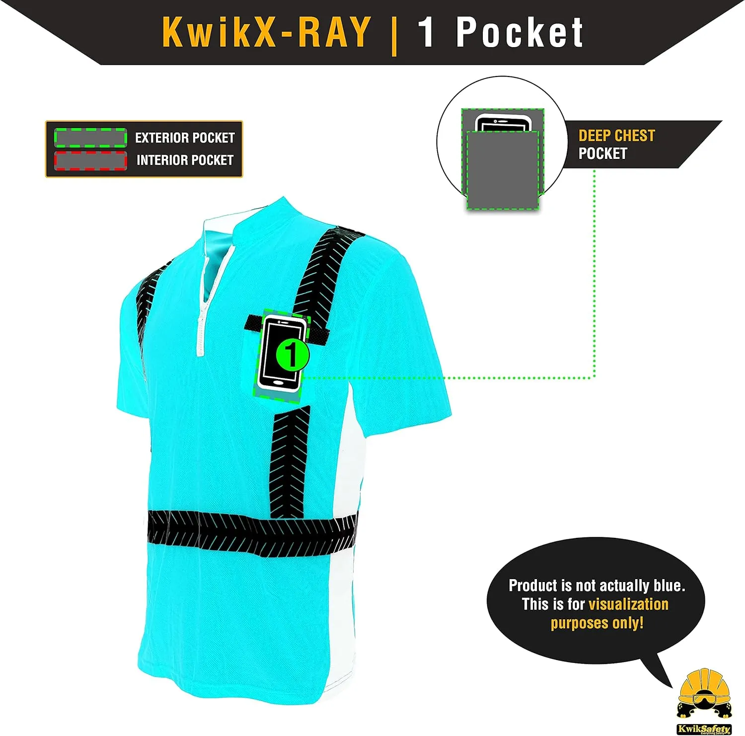 KwikSafety - Charlotte, NC - Premium Short Sleeve Safety Shirts [Crew Neck, Button & Zip Collar] Class 2 ANSI Tested OSHA