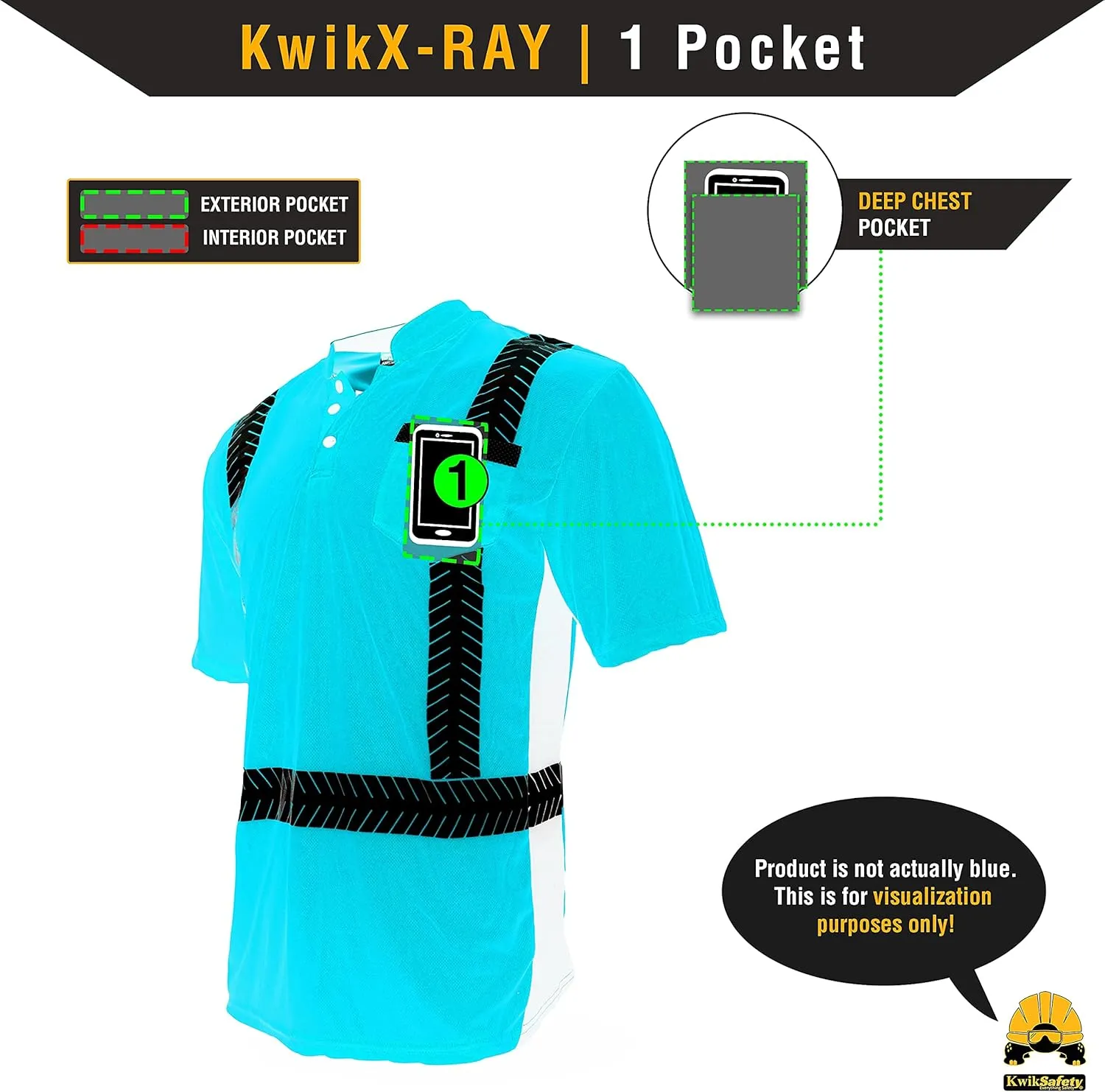 KwikSafety - Charlotte, NC - Premium Short Sleeve Safety Shirts [Crew Neck, Button & Zip Collar] Class 2 ANSI Tested OSHA