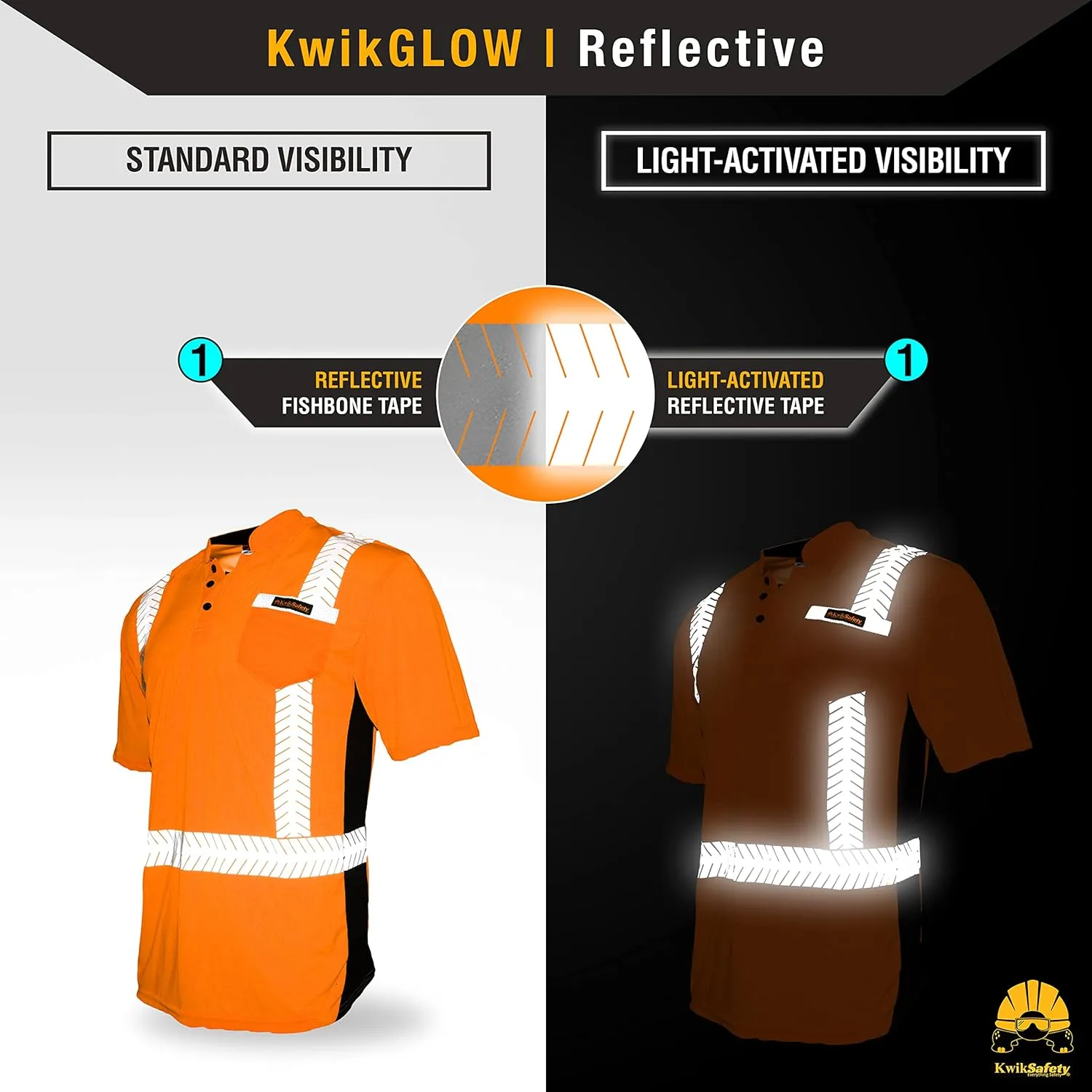 KwikSafety - Charlotte, NC - Premium Short Sleeve Safety Shirts [Crew Neck, Button & Zip Collar] Class 2 ANSI Tested OSHA