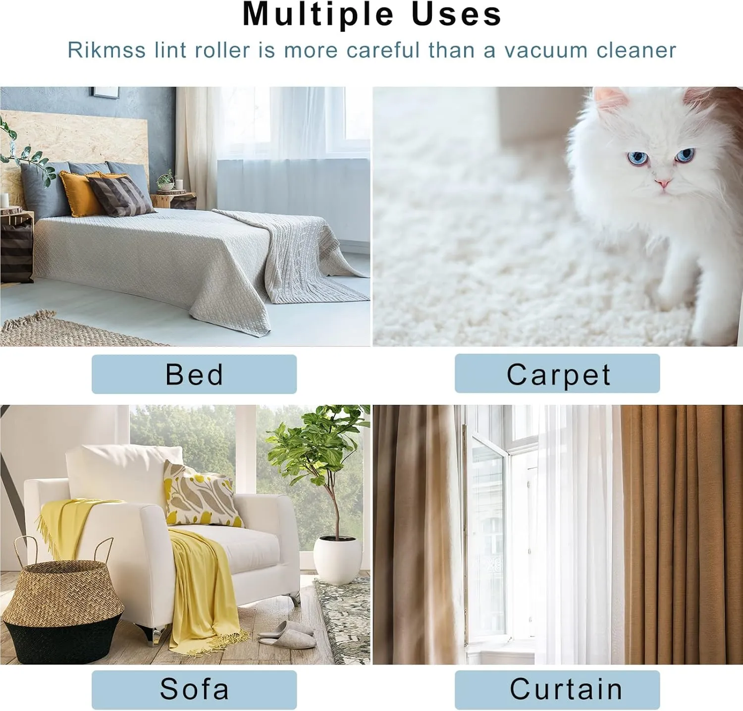 Large Lint Roller for Pet Hair Extra Sticky, 9.5" Wide Giant Carpet Floor Lint Roller with Long Handle, Large Surface Lint Remover with 5 Refills Total 360 Sheets