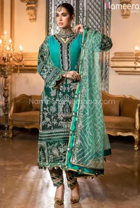 Latest Pakistani Chiffon Dress for Wedding Party #BB140