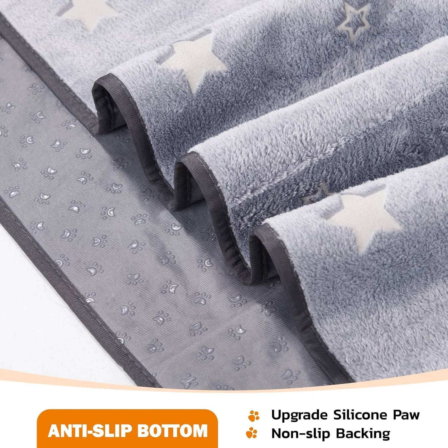 LOOBANI Washable Pee Pads for Dogs, 2 Pack 31 x 36 in Reusable Pee Pads for Dog Mat Puppy Mats Training Non Slip Whelping Mat for Dog Playpen, Crate, Car, Grey