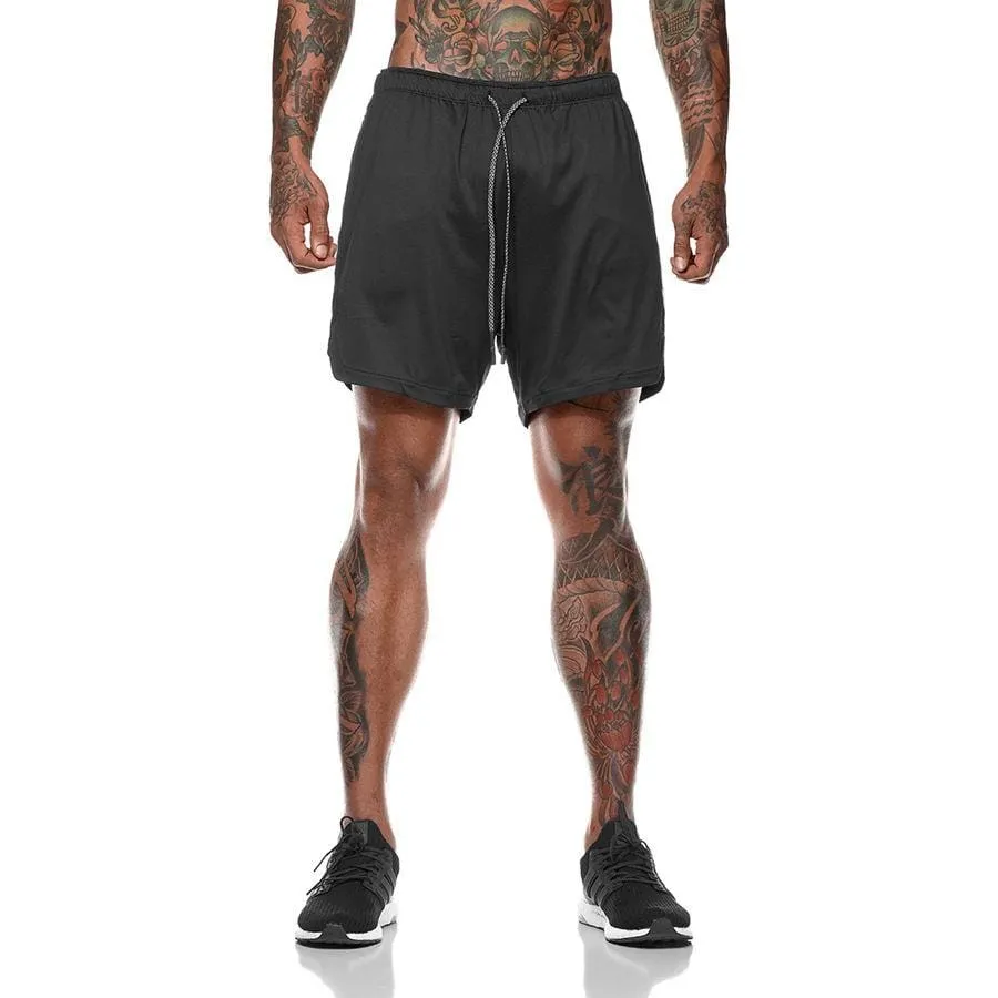 Men's Compression-Lined Workout Shorts