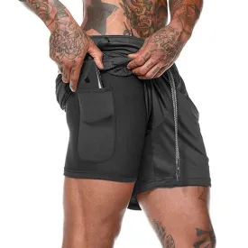 Men's Compression-Lined Workout Shorts