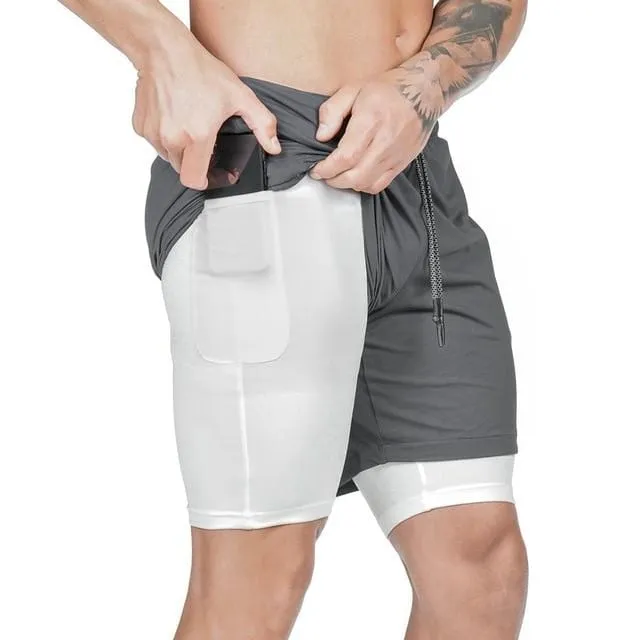 Men's Compression-Lined Workout Shorts