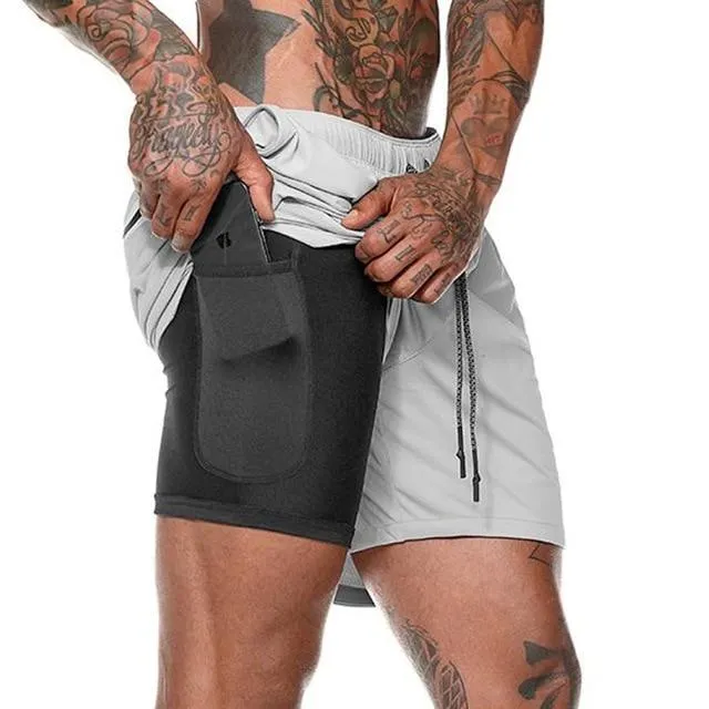 Men's Compression-Lined Workout Shorts