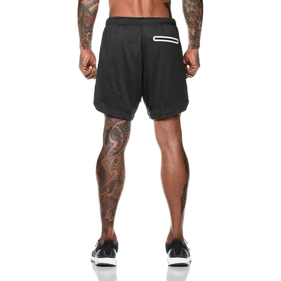 Men's Compression-Lined Workout Shorts