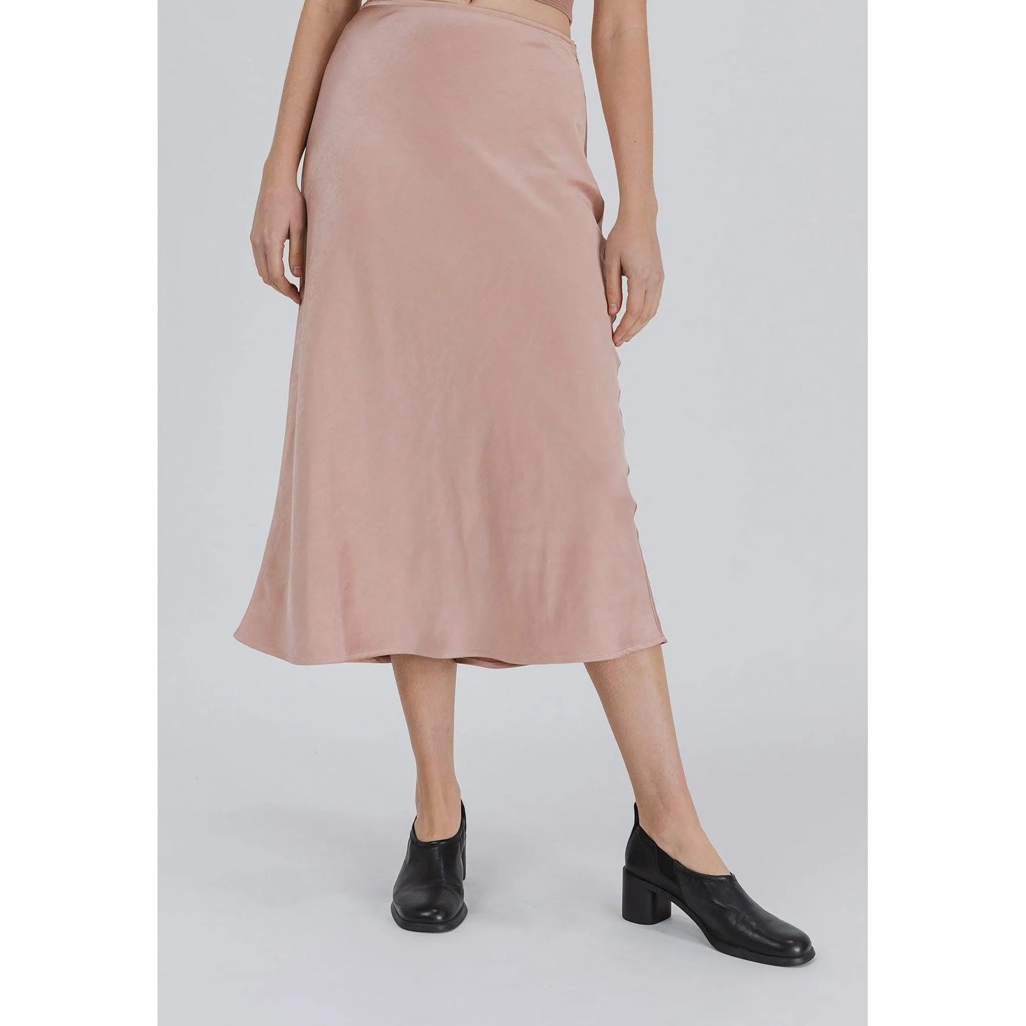 Midi Slip Skirt - Blush/Neutral