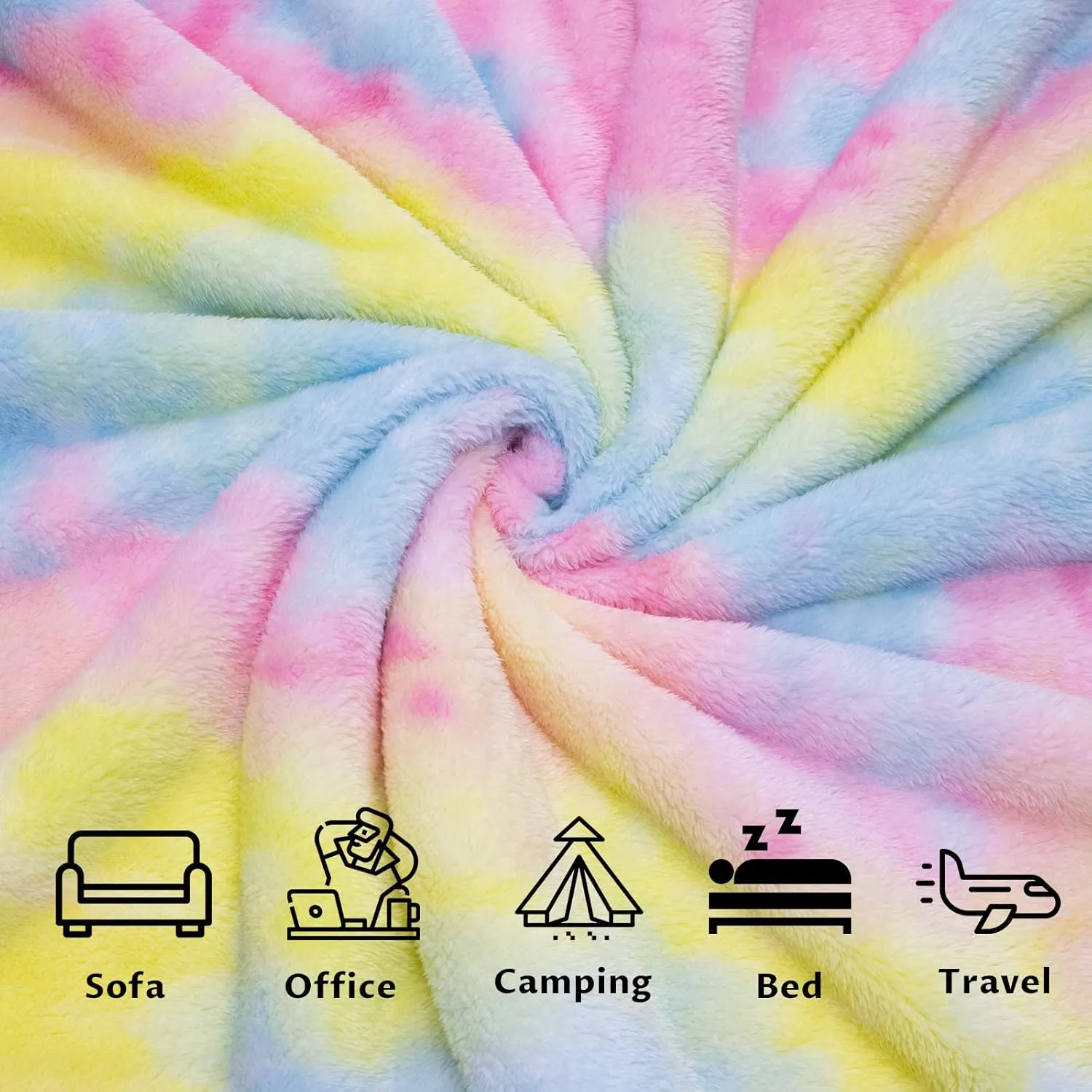 MUGD Soft Blankets Fleece Soft Fuzzy Throw Blanket Kids Warm Throw Blanket for Bed