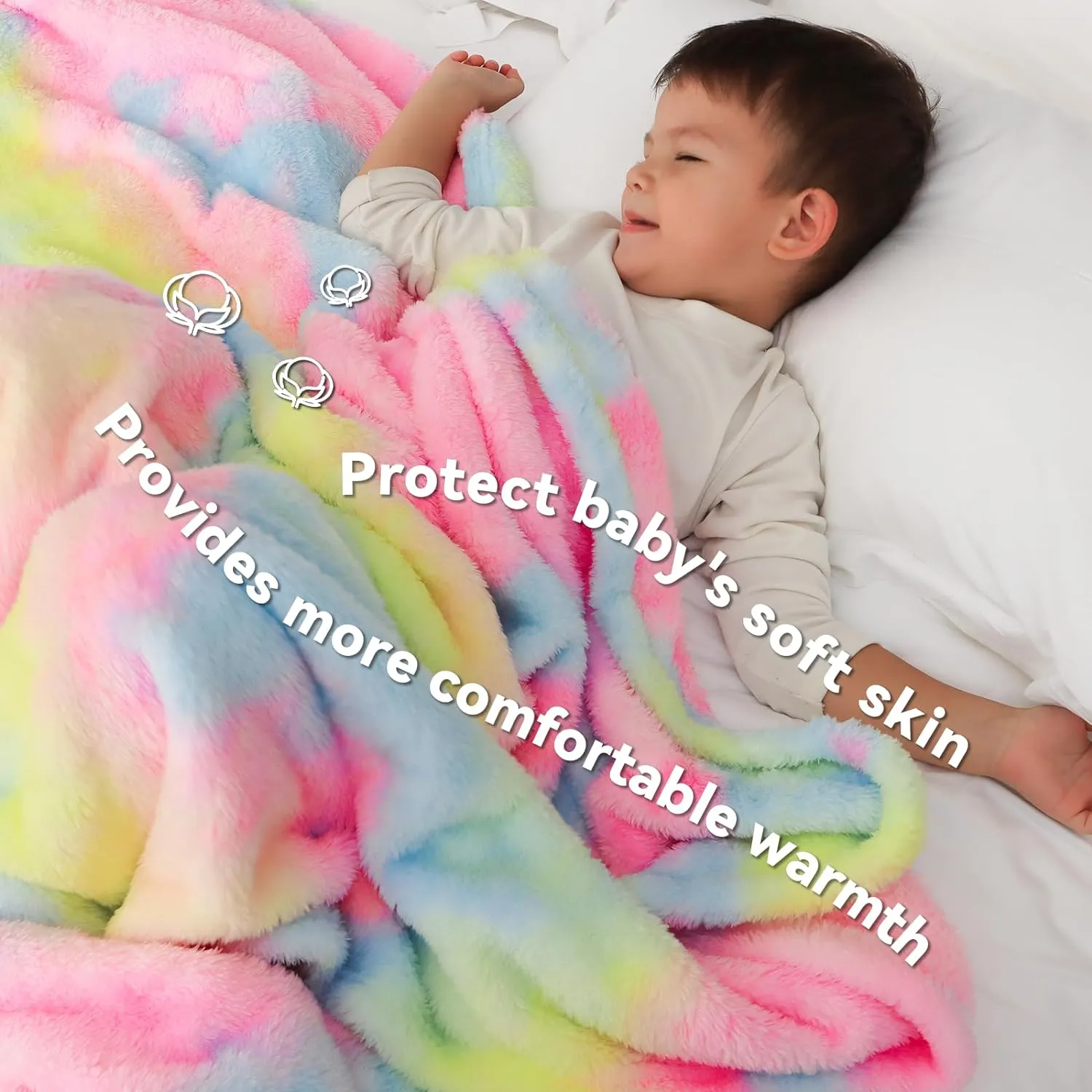 MUGD Soft Blankets Fleece Soft Fuzzy Throw Blanket Kids Warm Throw Blanket for Bed