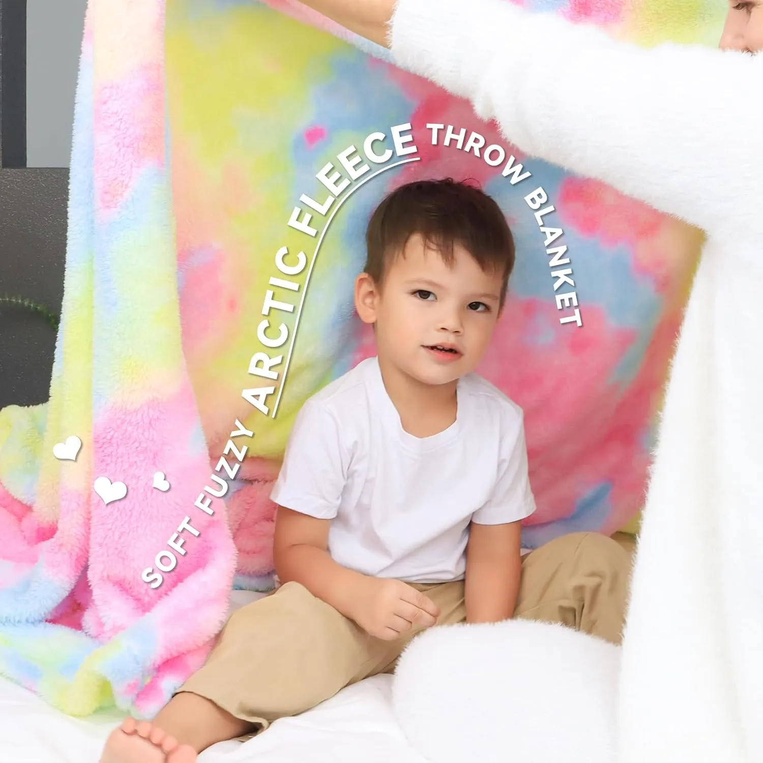 MUGD Soft Blankets Fleece Soft Fuzzy Throw Blanket Kids Warm Throw Blanket for Bed