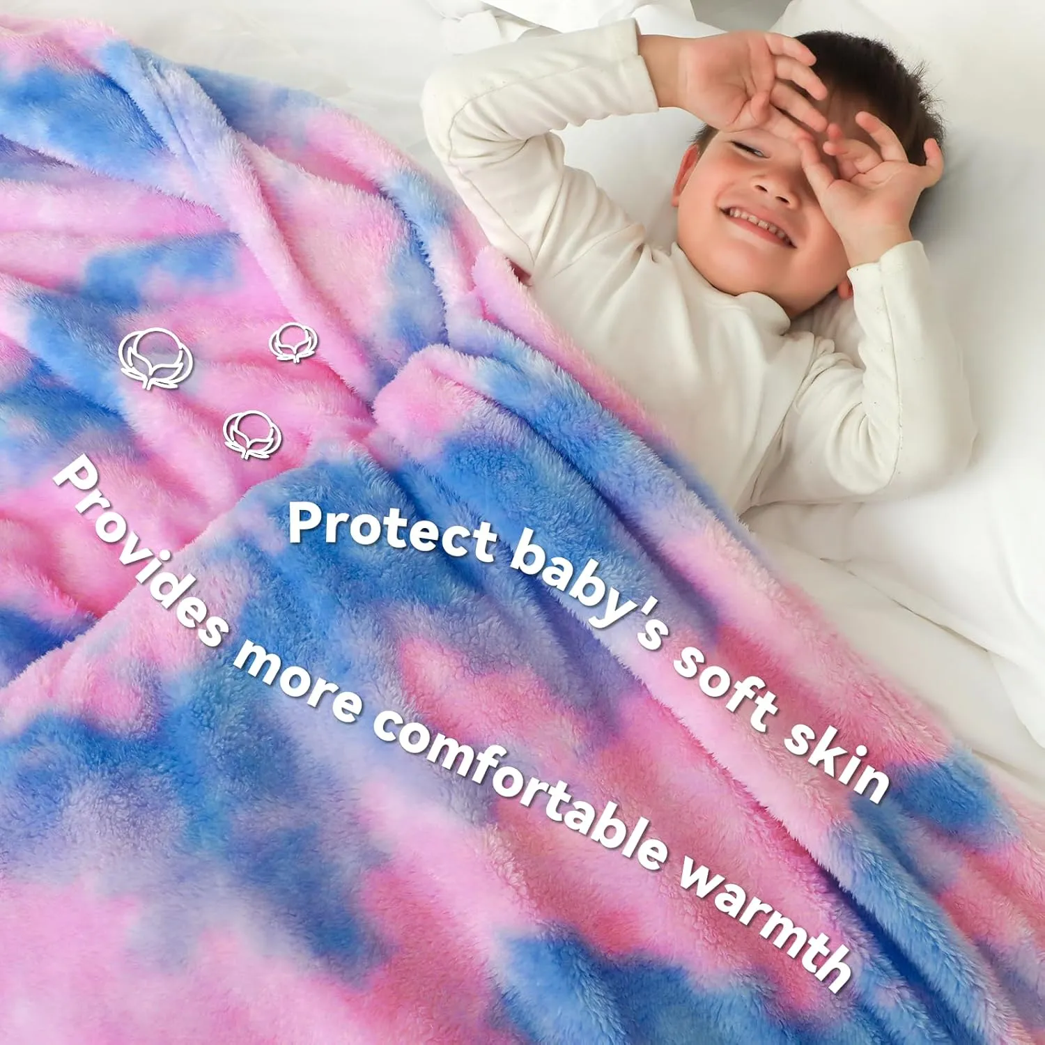 MUGD Soft Blankets Fuzzy Soft Fuzzy Throw Blanket Kids Warm Throw Blanket for Bed