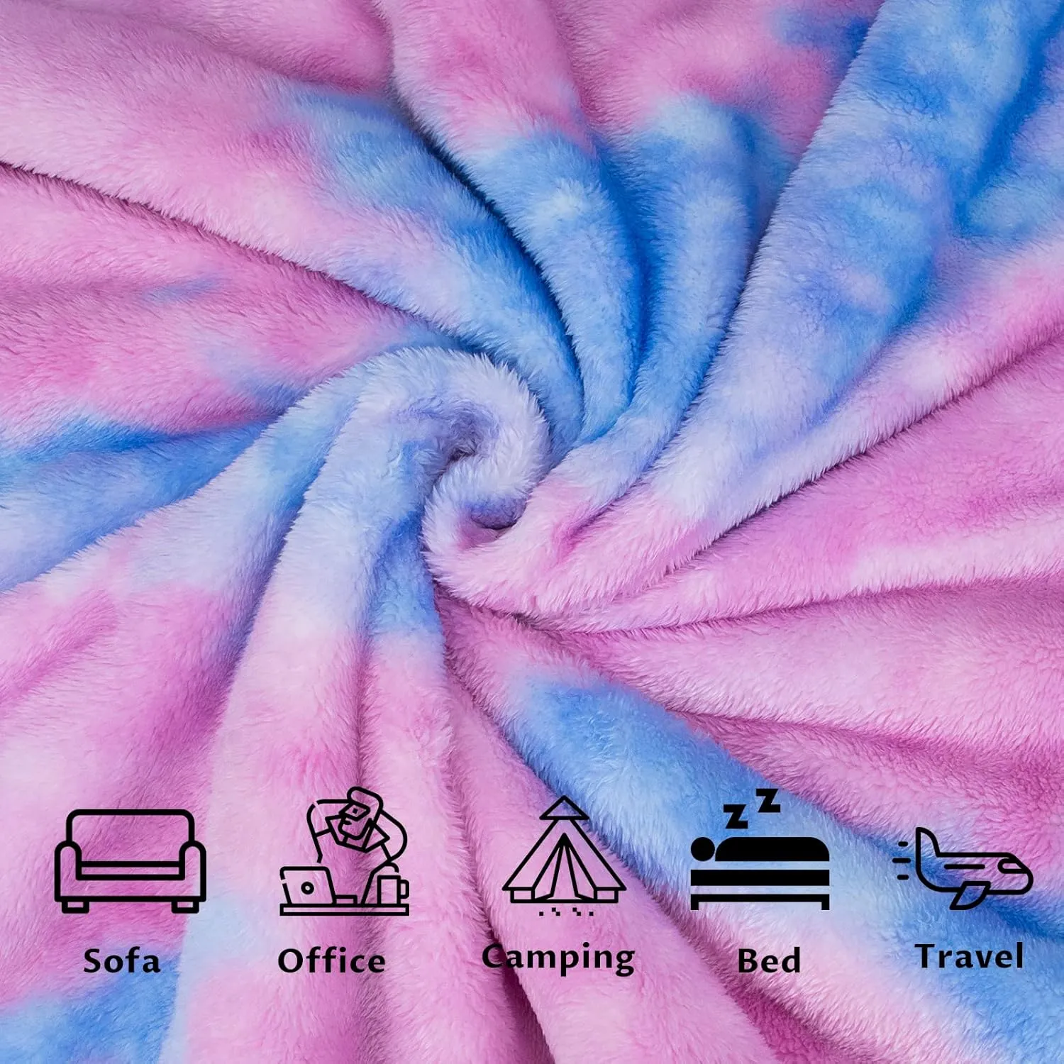 MUGD Soft Blankets Fuzzy Soft Fuzzy Throw Blanket Kids Warm Throw Blanket for Bed